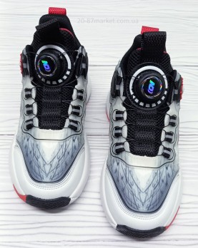 Кроссовки для мальчика, система быстрой шнуровки, белые