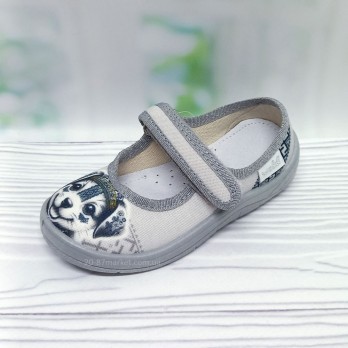 Стильные тапочки для девочки, стильный принт собачка, Валди
