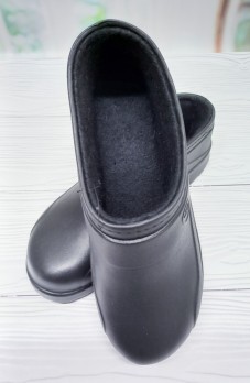 Мужская садовая обувь, утеплённая, цвет чёрный