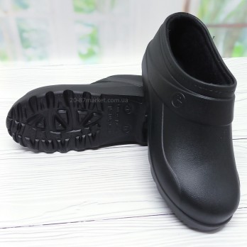 Мужские галоши, чёрные, утеплённые