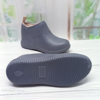 Галоши ЭВА, садовые, Даго стиль женские, серого цвета.