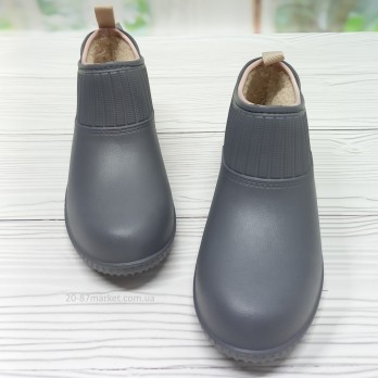 Женские галоши серого цвета, утеплённые, Даго Стиль.