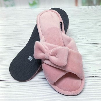 Женские комнатные розовые тапочки