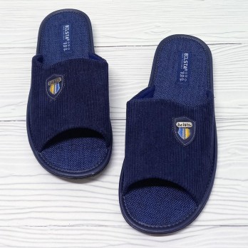 Мужские Белста тапки, домашние, синие, открытые