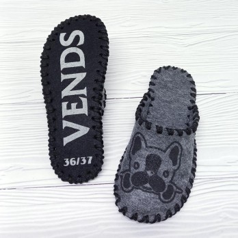 Серые домашние тапочки для мальчика