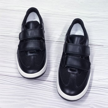 Кожаные кроссовки на липучках, для мальчика