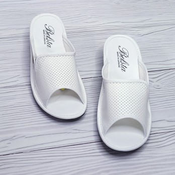 Женские комнатные тапочки тм Белста открытые, белые