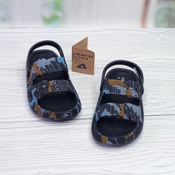 Дитячі шльопанці American Club для хлопчика р.24-29 арт.35621 чорні