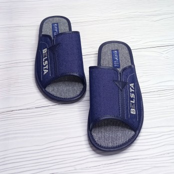 Мужские комнатные тапочки, открытые, тм Белста, синие.