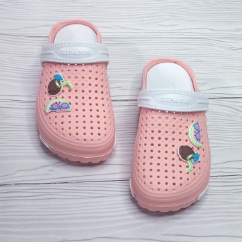 Кроксы сабо женские, тм Гипанис,  украшены джибитсами