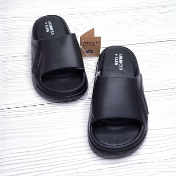Чёрные женские шлёпанцы тм American Club