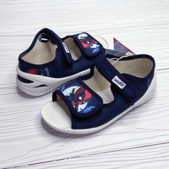 Сандалии для мальчика, текстильные, тм Валди, синие