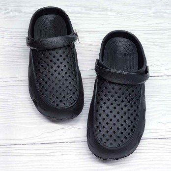 чёрные мужские кроксы на узкую ногу