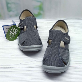 Детские домашние тапочки Валди серого цвета