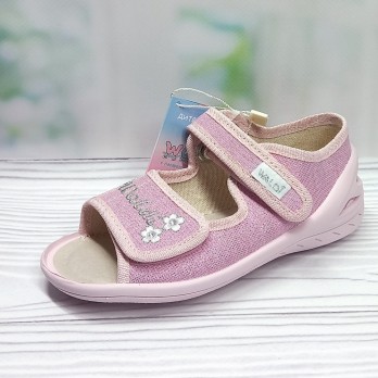 Детские сандалии для девочки Waldi р.23-30 розовые арт.27203 застёжки на липучках