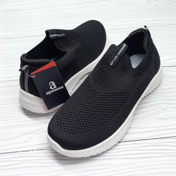 текстильные детские кроссовки для мальчика, чёрные