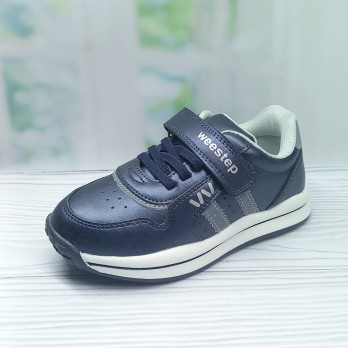 Детские кроссовки для мальчика, синие, застёжки на липучках, тм Weestep