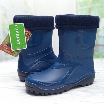 Синие детские резиновые сапоги на мальчика