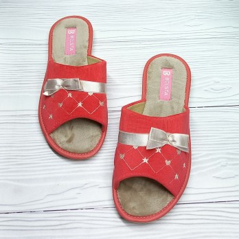 Женские домашние тапочки, красные, тм Белста