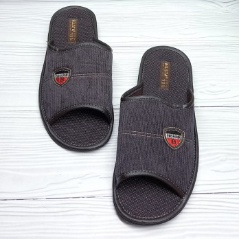 Мужские домашние тапочки Белста, коричневые, открытые