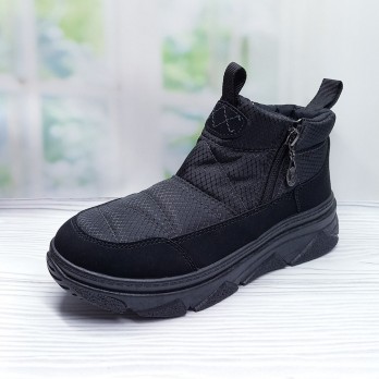 Женские зимние полусапожки Dago Style чёрные