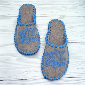 Женские комнатные фетровые тапочки, Vends бежевые