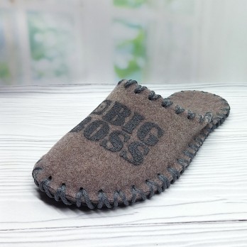 Мужские паркетные тапочки Vends фетровые коричневые