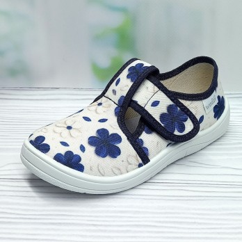 Детские текстильные тапочки для девочки, Waldi, светлые