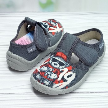 Детские тапочки для мальчика, серые, Waldi.