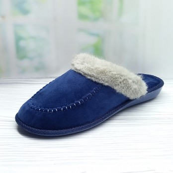 Женские домашние тапочки пушок, тм Белста, синие