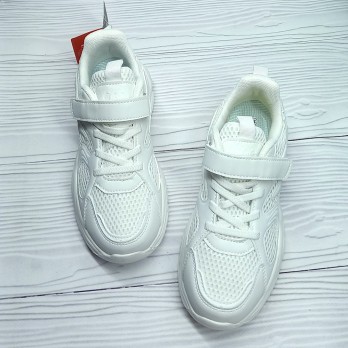 Детские кроссовки для девочки, белые.