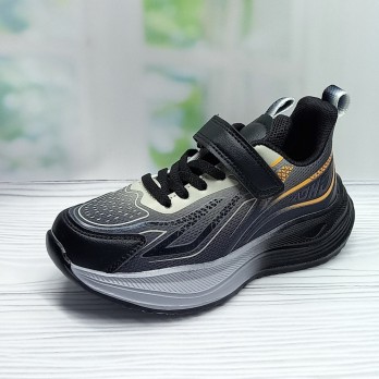 Кроссовки текстильные для мальчика, тм Clibee чёрные