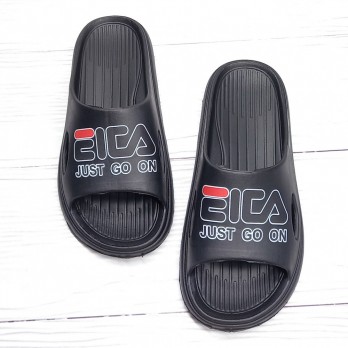 Шлёпки подрастковые для мальчика, цвет чёрный.