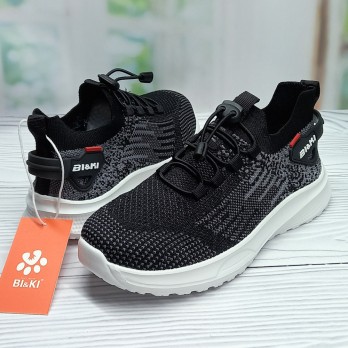 Текстильные детские кроссовки, чёрные.