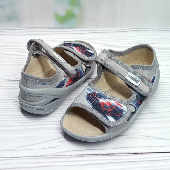 Детские босоножки для мальчика, серые.