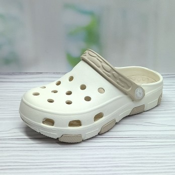 Кроксы детские для девочки, тм Fogo молочные