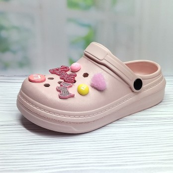 Детские сабо кроксы для девочки, тм Progress розовые