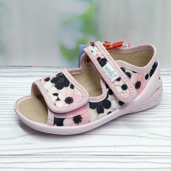 Детские текстильные сандалии для девочки, тм Waldi, розовые
