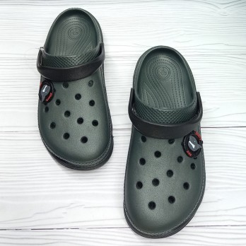 Зелёные мужские кроксы (сабо), тм Jose Amorales..