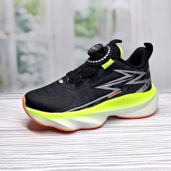 Кроссовки для мальчика, система быстрой шнуровки, тм Apawwa чёрные