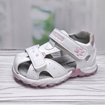 Детские босоножки для девочки, тм Apawwa белые