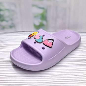 Детские шлёпанцы American Club для девочки, фиолетовые