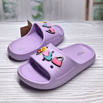 Шлёпанцы для девочки, фиолетовые.