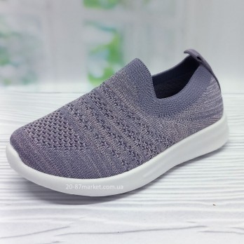 Слипоны кроссовки для девочки, цвет: фиолетовый